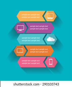 Infographic banner layout vector illustration 