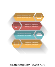 Infographic banner layout vector illustration buttons 