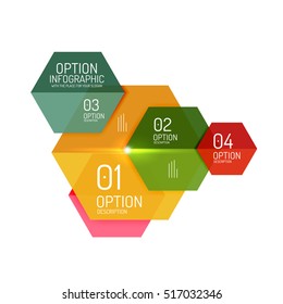 Infographic banner layouts with sample text. Business abstract templates for options and buttons