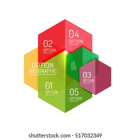 Infographic banner layouts with sample text. Business abstract templates for options and buttons