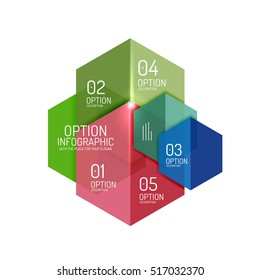 Diseños de banners infográficos con texto de ejemplo. Plantillas abstractas de negocio para opciones y botones