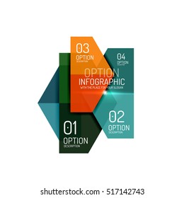 Infographic banner layouts with sample text. Business abstract templates for options and buttons