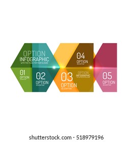 Diseños de banners infográficos con texto de ejemplo. Plantillas abstractas de negocio para opciones y botones