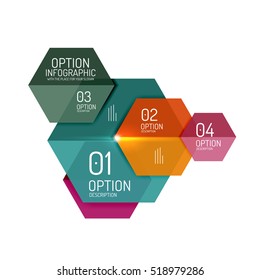 Infographic banner layouts with sample text. Business abstract templates for options and buttons