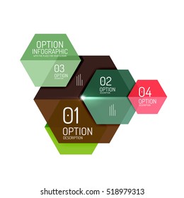 Infographic banner layouts with sample text. Business abstract templates for options and buttons
