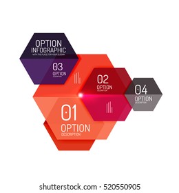 Infographic banner layouts with sample text. Business abstract templates for options and buttons