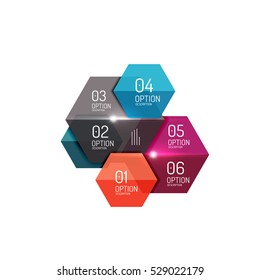 Diseños de banners infográficos con texto de ejemplo. Plantillas abstractas de negocio para opciones y botones