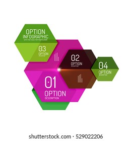 Diseños de banners infográficos con texto de ejemplo. Plantillas abstractas de negocio para opciones y botones