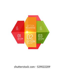 Infographic banner layouts with sample text. Business abstract templates for options and buttons