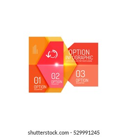 Diseños de banners infográficos con texto de ejemplo. Plantillas abstractas de negocio para opciones y botones