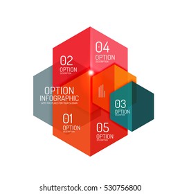 Infographic banner layouts with sample text. Business abstract templates for options and buttons