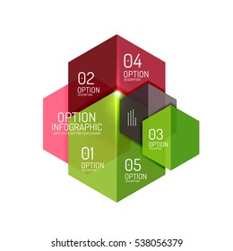 Infographic banner layouts with sample text. Business abstract templates for options and buttons