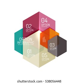 Infographic banner layouts with sample text. Business abstract templates for options and buttons