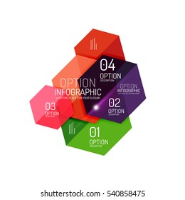 Infographic banner layouts with sample text. Business abstract templates for options and buttons