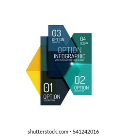 Infographic banner layouts with sample text. Business abstract templates for options and buttons