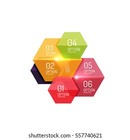 Infographic banner layouts with sample text. Business abstract templates for options and buttons
