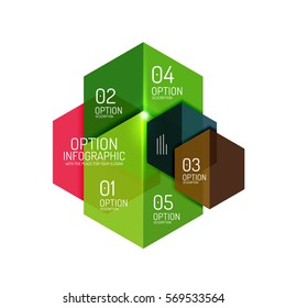 Layouts de banner infográfico com texto de exemplo. Modelos de resumo de negócios para opções e botões