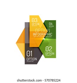 Diseños de banners infográficos con texto de ejemplo. Plantillas abstractas de negocio para opciones y botones