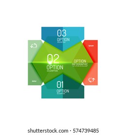 Diseños de banners infográficos con texto de ejemplo. Plantillas abstractas de negocio para opciones y botones