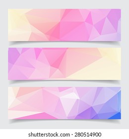 infographic banner with polygonal background