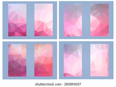 infographic banner with polygonal background, label banner with simple text.