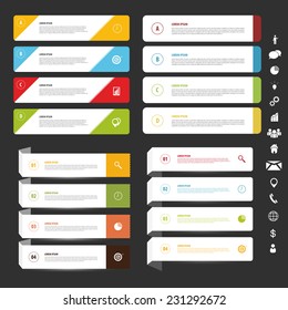 Infographic banner set. Vector template
