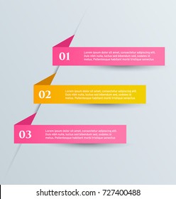 Infographic banner template. Business vector illustration. Pink and orange colors.