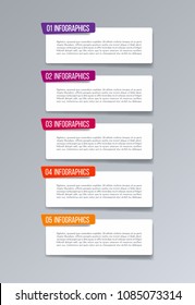 Infographic banner template. Creative concept with 5 options.