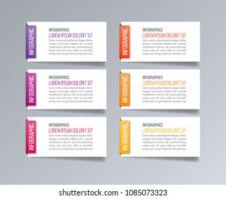 Infographic banner template. Creative concept with 6 options.