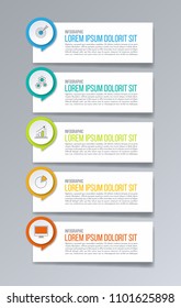 Infographic banner template. Creative concept with 5 options.