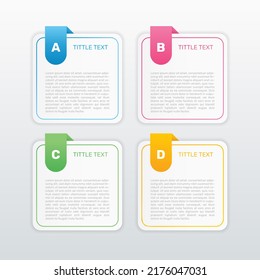 Infographic banners with four steps. - Vector.