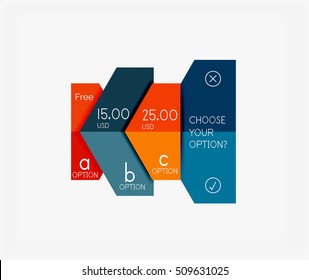 Infographic banners modern paper templates. For banners, business backgrounds, presentations