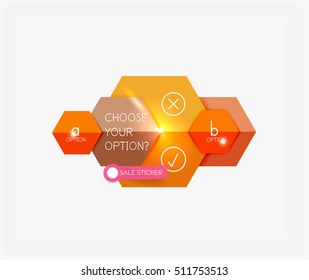 Infographic banners modern paper templates. For banners, business backgrounds, presentations