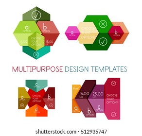 Infographic banners modern paper templates. For banners, business backgrounds, presentations