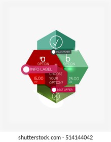 Infographic banners modern paper templates. For banners, business backgrounds, presentations