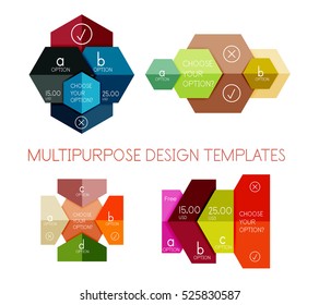 Infographic banners modern paper templates. For banners, business backgrounds, presentations