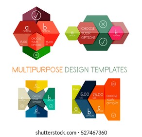 Infographic banners modern paper templates. For banners, business backgrounds, presentations