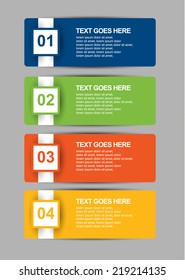 Info-graphic banners with number options