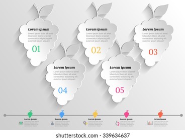 Infographic banners Templates for business .Vector grapes 
 design element.