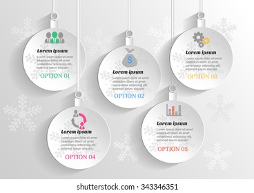 Infographic banners Templates for business .Vector  
Christmas design element.