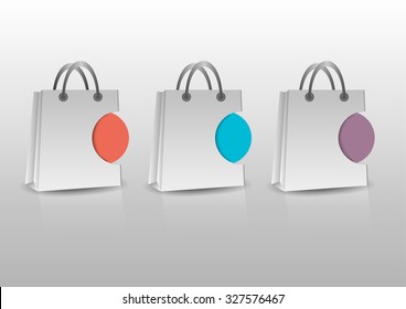 Infographic banners Templates for Business.Paper Shopping 
Bags design element - vector illustration.