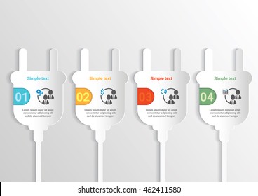 Infographic banners Templates for Business.Vector electrical plug design 

element.