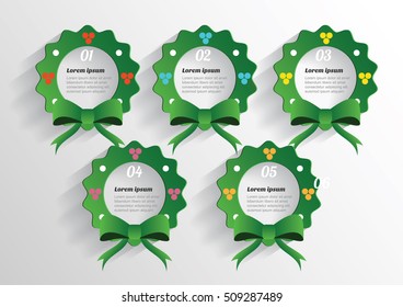 Infographic banners Templates. Christmas vector garland   design element.