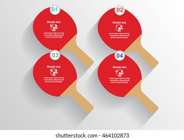 Infographic banners templates .Vector design table tennis element. 