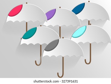 Infographic banners Templates.Vector umbrella design 
element.
