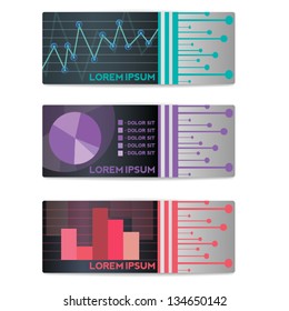 Infographic banners. Usable for websites, for analytics providers.