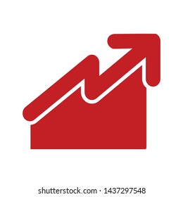 infographic bar chart icon. up trend icon