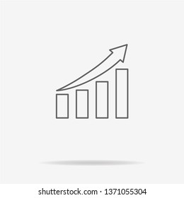 Infographic bar chart icon. Vector concept illustration for design.