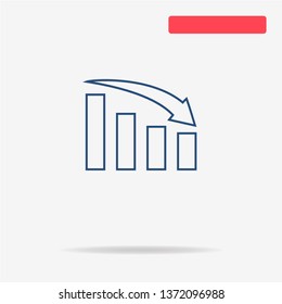 Infographic bar chart icon. Vector concept illustration for design.
