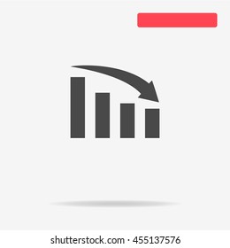 Infographic bar chart icon. Vector concept illustration for design.